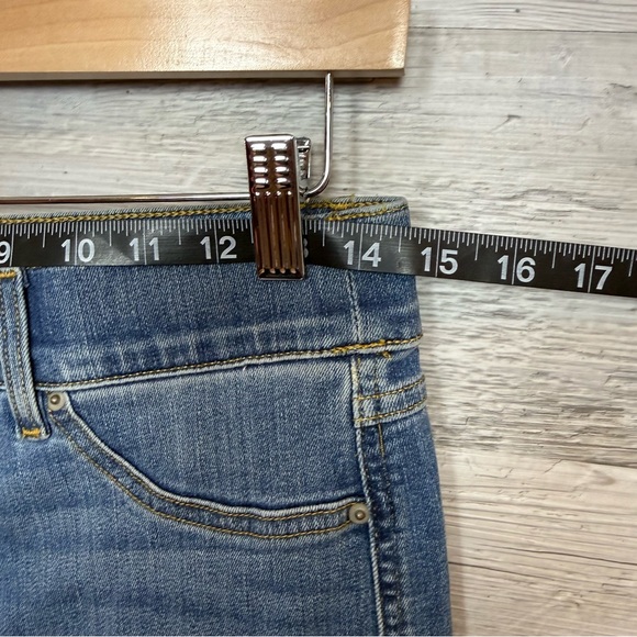 SPANX Seamed-Front Wide Leg Jeans - Blue Pull-On Shaping Denim - Size M - Picture 10 of 13